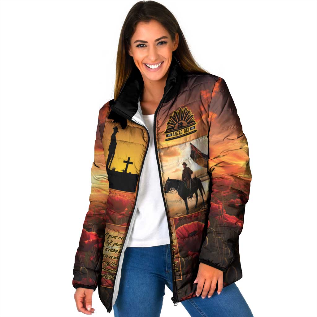 ANZAC Day Film Reel Lest We Forget Padded Jacket Australia NZ Memorial