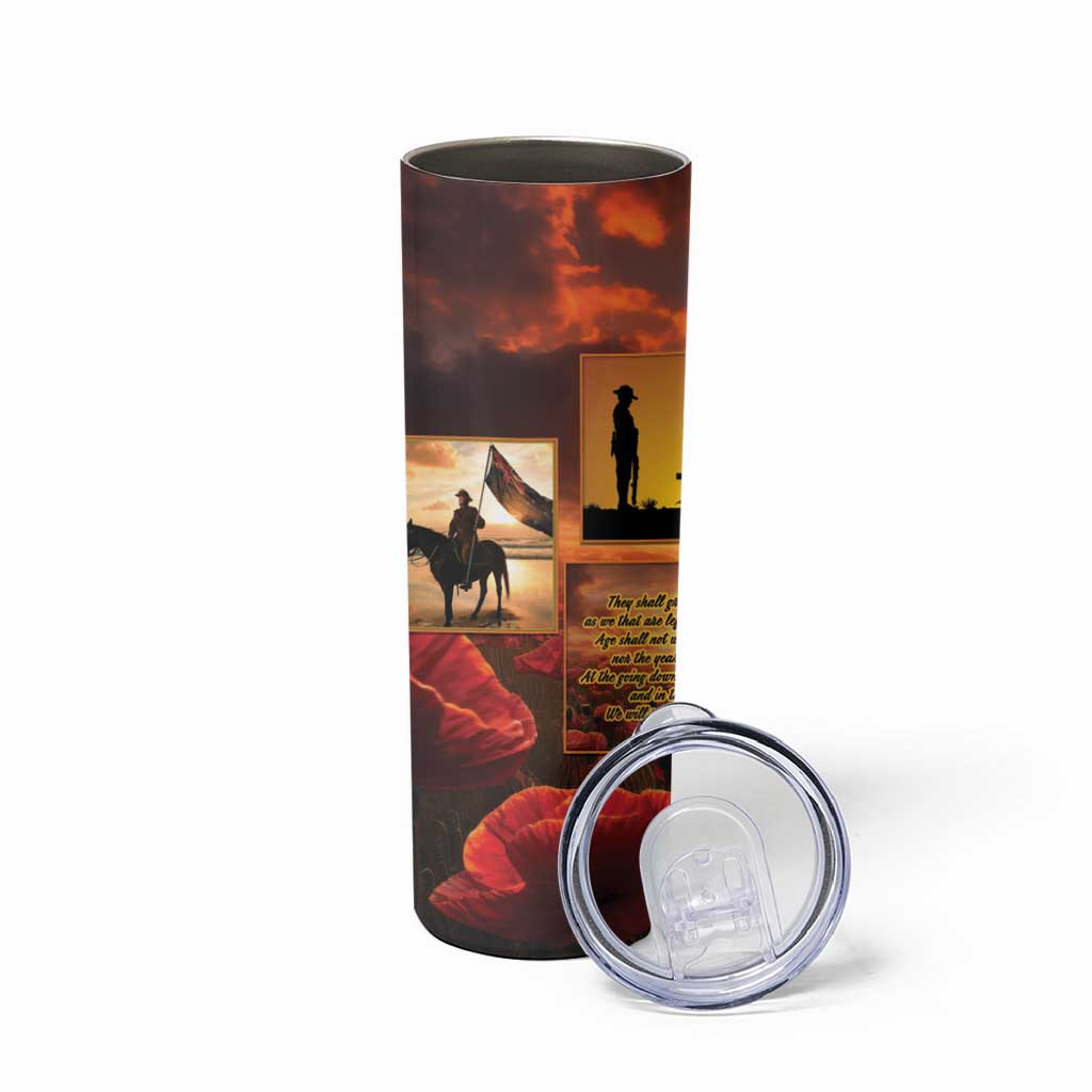 ANZAC Day Film Reel Lest We Forget Skinny Tumbler Australia NZ Memorial LT9 - Polynesian Pride