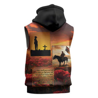 ANZAC Day Film Reel Lest We Forget Sleeveless Hoodie Australia NZ Memorial LT9 - Polynesian Pride