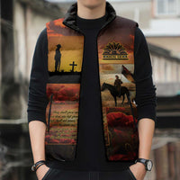 ANZAC Day Film Reel Lest We Forget Sleeveless Puffer Jacket Australia NZ Memorial LT9 - Polynesian Pride