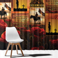 ANZAC Day Film Reel Lest We Forget Window Curtain Australia NZ Memorial