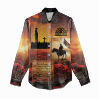 ANZAC Day Film Reel Lest We Forget Women Casual Shirt Australia NZ Memorial LT9 - Polynesian Pride