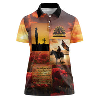 ANZAC Day Film Reel Lest We Forget Women Polo Shirt Australia NZ Memorial LT9 Female Red - Polynesian Pride