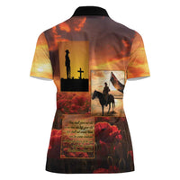 ANZAC Day Film Reel Lest We Forget Women Polo Shirt Australia NZ Memorial LT9 - Polynesian Pride