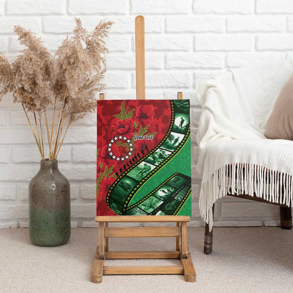 Personalised Cook Islands ANZAC 1915-2026 Filmstrip Canvas Wall Art Lest We Forget 25 April