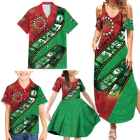 Personalised Cook Islands ANZAC 1915-2026 Filmstrip Family Matching Summer Maxi Dress and Hawaiian Shirt Lest We Forget 25 April LT9 - Polynesian Pride