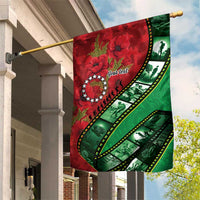 Personalised Cook Islands ANZAC 1915-2026 Filmstrip Garden Flag Lest We Forget 25 April LT9 House Flag Green - Polynesian Pride