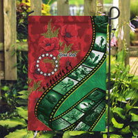 Personalised Cook Islands ANZAC 1915-2026 Filmstrip Garden Flag Lest We Forget 25 April LT9 Garden Flag Green - Polynesian Pride