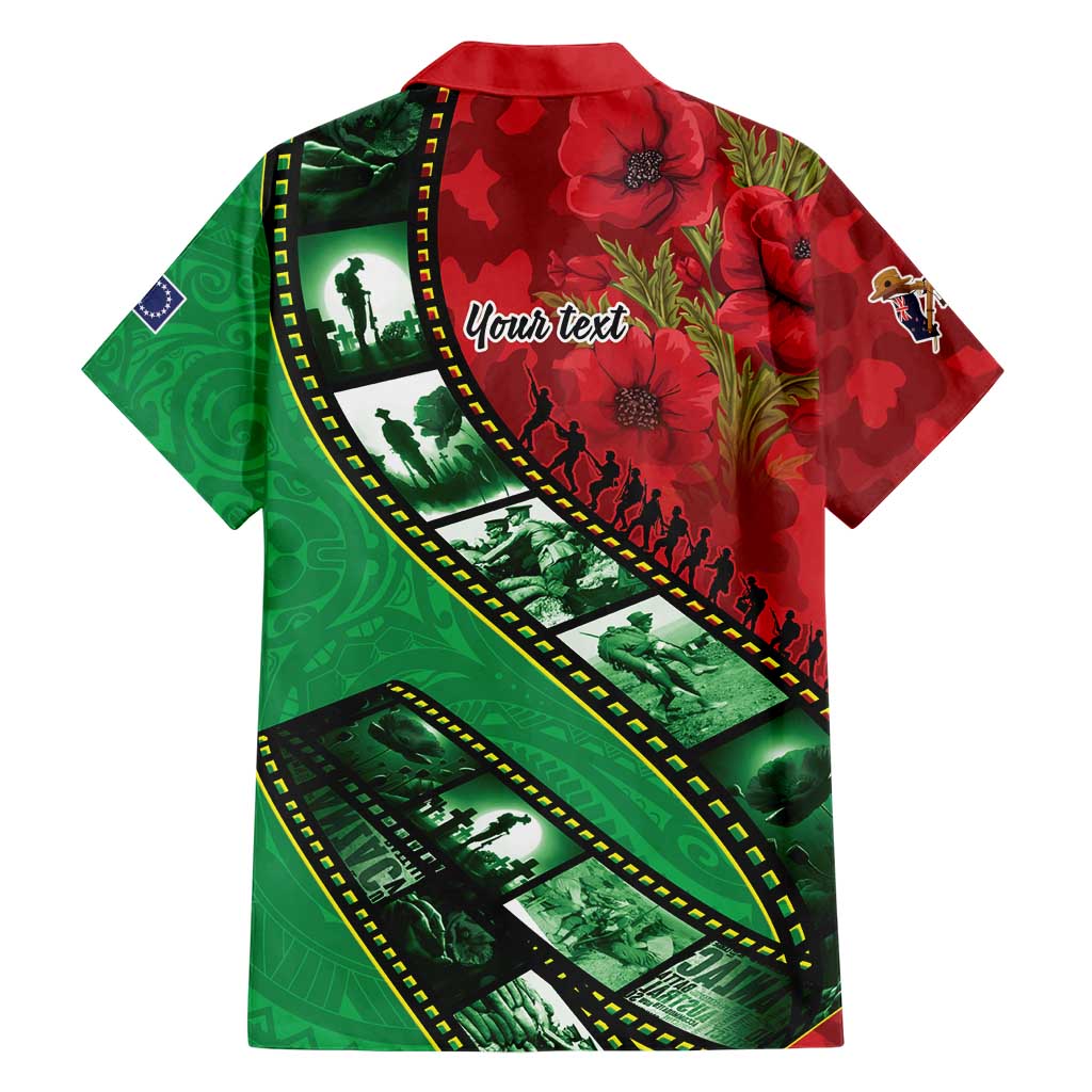 Personalised Cook Islands ANZAC 1915-2026 Filmstrip Hawaiian Shirt Lest We Forget 25 April LT9 - Polynesian Pride