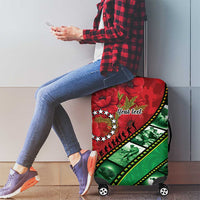 Personalised Cook Islands ANZAC 1915-2026 Filmstrip Luggage Cover Lest We Forget 25 April LT9 - Polynesian Pride