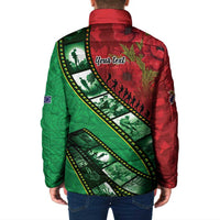 Personalised Cook Islands ANZAC 1915-2026 Filmstrip Padded Jacket Lest We Forget 25 April LT9 - Polynesian Pride