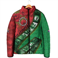 Personalised Cook Islands ANZAC 1915-2026 Filmstrip Padded Jacket Lest We Forget 25 April LT9 - Polynesian Pride