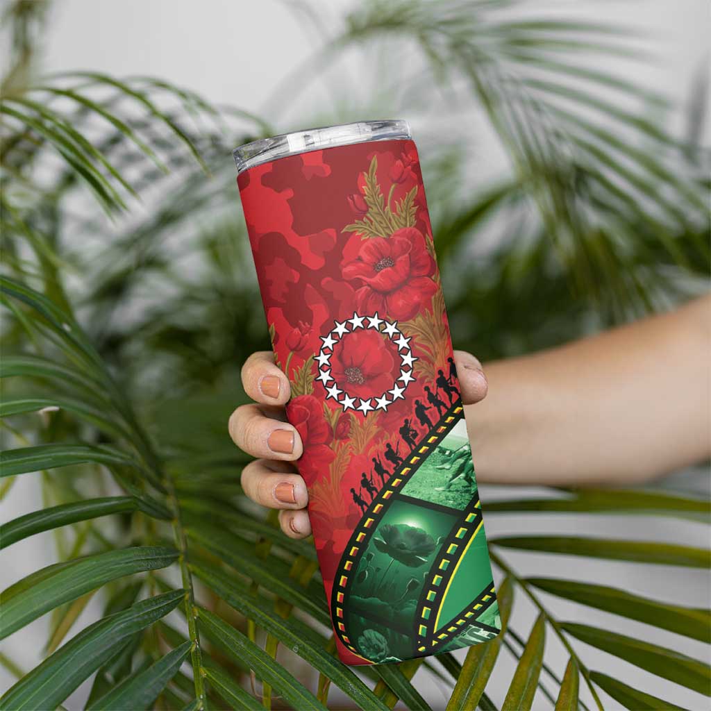 Personalised Cook Islands ANZAC 1915-2026 Filmstrip Skinny Tumbler Lest We Forget 25 April