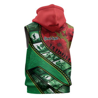 Personalised Cook Islands ANZAC 1915-2026 Filmstrip Sleeveless Hoodie Lest We Forget 25 April LT9 - Polynesian Pride