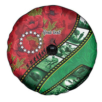 Personalised Cook Islands ANZAC 1915-2026 Filmstrip Spare Tire Cover Lest We Forget 25 April LT9 - Polynesian Pride