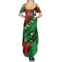 Personalised Cook Islands ANZAC 1915-2026 Filmstrip Summer Maxi Dress Lest We Forget 25 April LT9 - Polynesian Pride