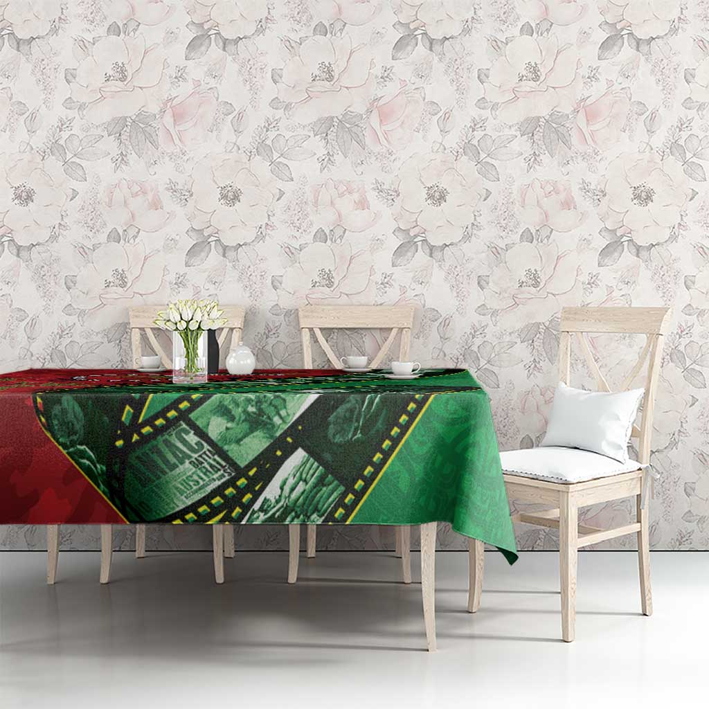Personalised Cook Islands ANZAC 1915-2026 Filmstrip Tablecloth Lest We Forget 25 April