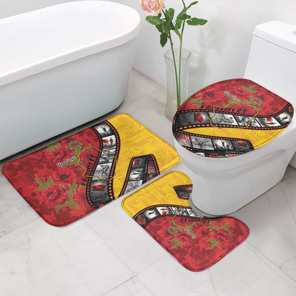 Personalised Niue ANZAC 1915-2026 Filmstrip Bathroom Set Lest We Forget 25 April LT9 - Polynesian Pride