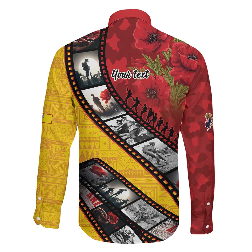 Personalised Niue ANZAC 1915-2026 Filmstrip Family Matching Tank Maxi Dress and Hawaiian Shirt Lest We Forget 25 April LT9 - Polynesian Pride