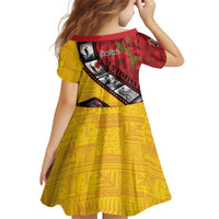 Personalised Niue ANZAC 1915-2026 Filmstrip Kid Short Sleeve Dress Lest We Forget 25 April LT9 - Polynesian Pride