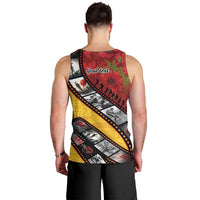 Personalised Niue ANZAC 1915-2026 Filmstrip Men Tank Top Lest We Forget 25 April LT9 - Polynesian Pride
