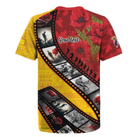 Personalised Niue ANZAC 1915-2026 Filmstrip Rugby Jersey Lest We Forget 25 April