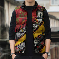 Personalised Niue ANZAC 1915-2026 Filmstrip Sleeveless Puffer Jacket Lest We Forget 25 April
