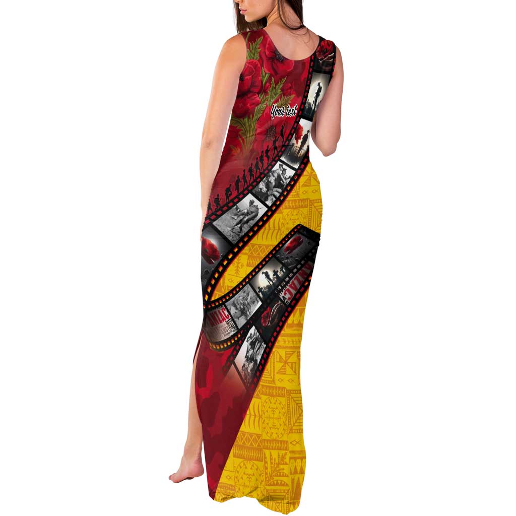 Personalised Niue ANZAC 1915-2026 Filmstrip Tank Maxi Dress Lest We Forget 25 April