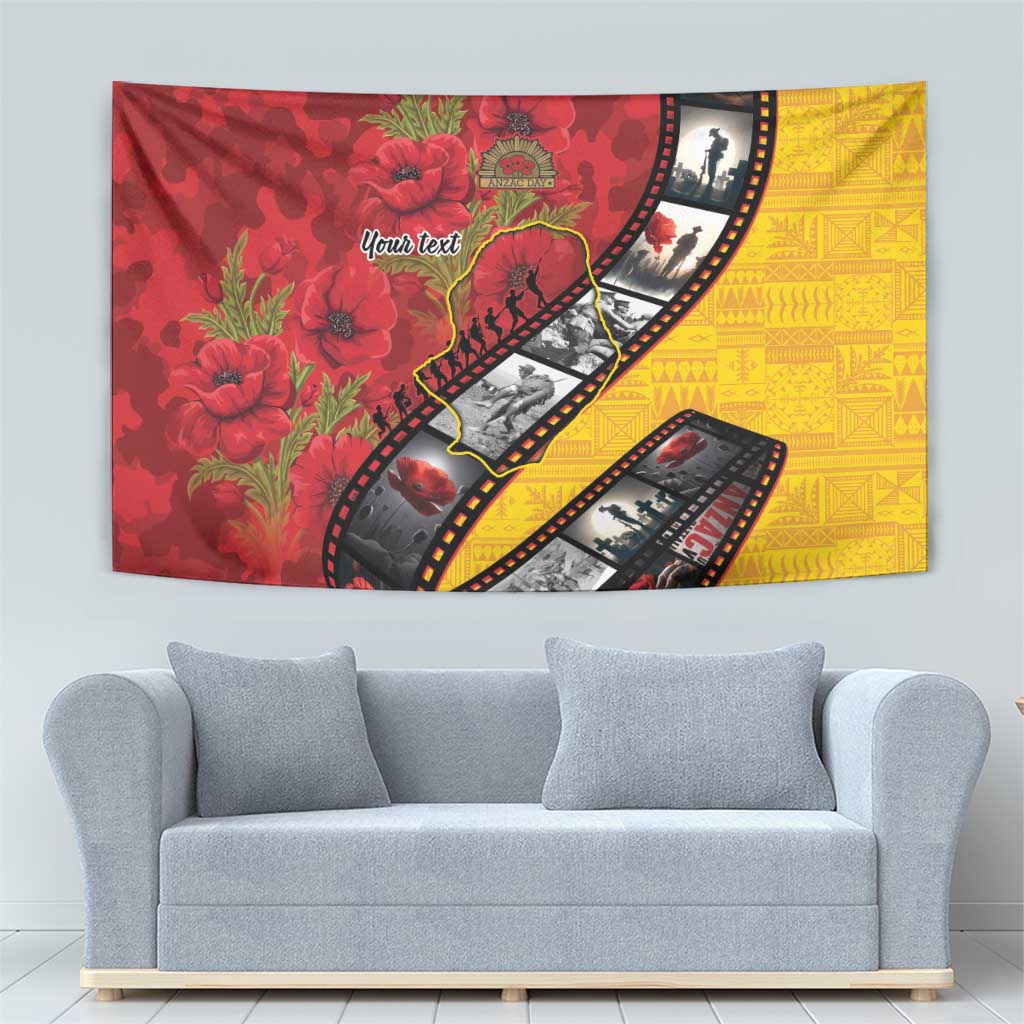 Personalised Niue ANZAC 1915-2026 Filmstrip Tapestry Lest We Forget 25 April
