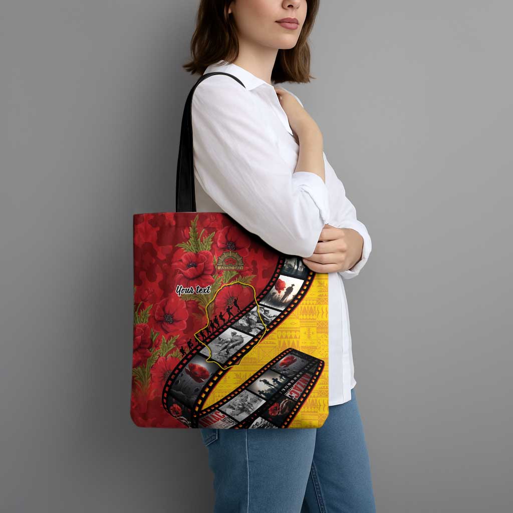 Personalised Niue ANZAC 1915-2026 Filmstrip Tote Bag Lest We Forget 25 April