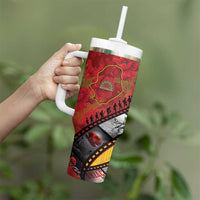 Personalised Niue ANZAC 1915-2026 Filmstrip Tumbler With Handle Lest We Forget 25 April LT9 - Polynesian Pride