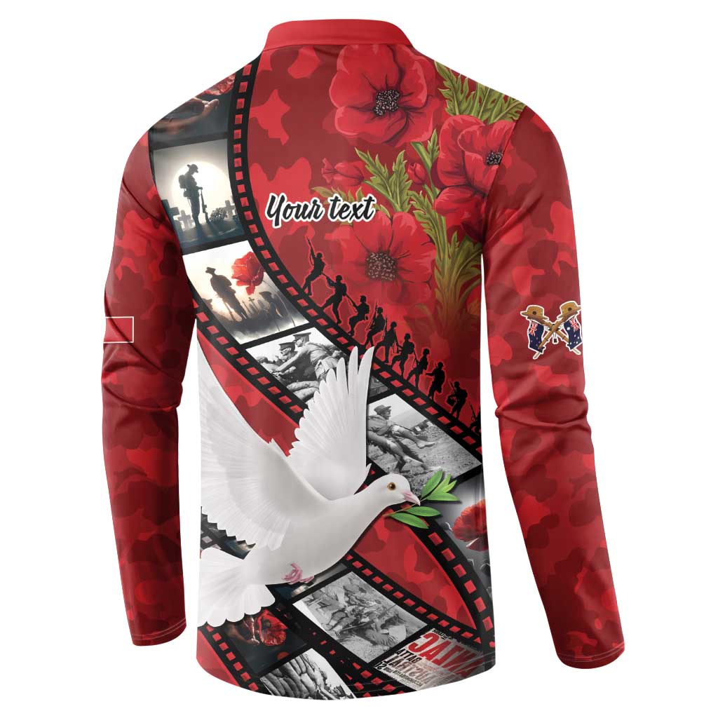 Personalised Tonga ANZAC 1915-2026 Filmstrip Button Sweatshirt Lest We Forget 25 April