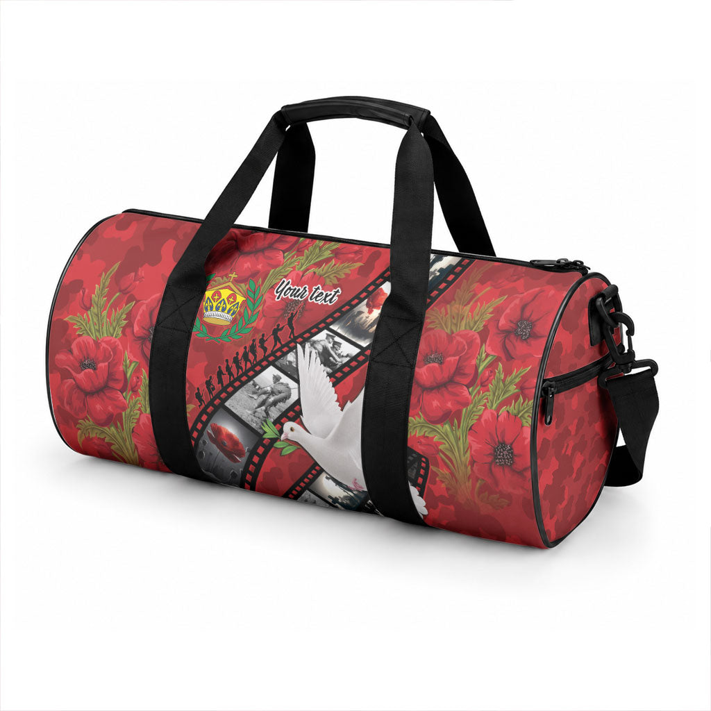 Personalised Tonga ANZAC 1915-2026 Filmstrip Duffle Bag Lest We Forget 25 April LT9 - Polynesian Pride