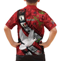 Personalised Tonga ANZAC 1915-2026 Filmstrip Family Matching Off The Shoulder Long Sleeve Dress and Hawaiian Shirt Lest We Forget 25 April LT9 - Polynesian Pride