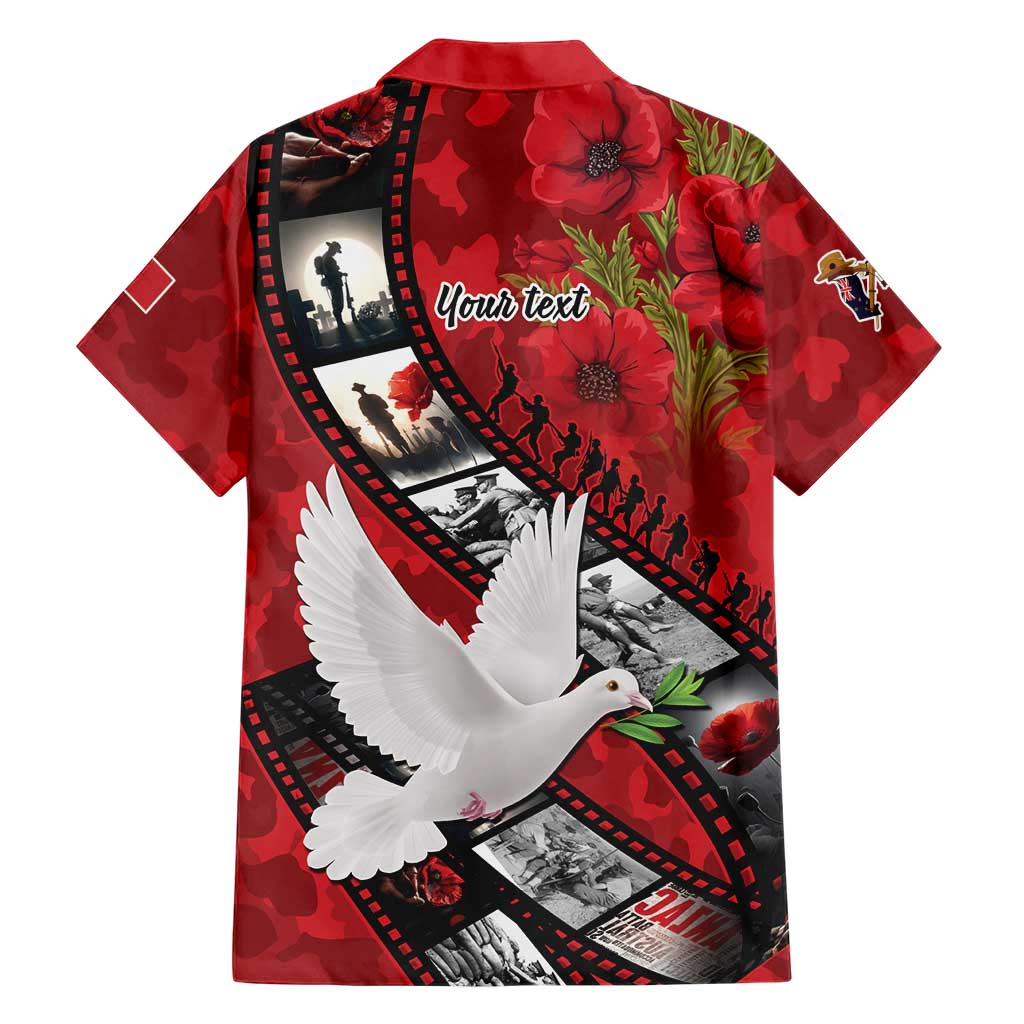 Personalised Tonga ANZAC 1915-2026 Filmstrip Family Matching Off Shoulder Maxi Dress and Hawaiian Shirt Lest We Forget 25 April LT9 - Polynesian Pride