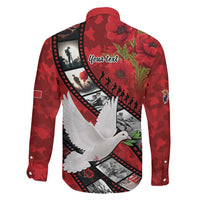 Personalised Tonga ANZAC 1915-2026 Filmstrip Family Matching Off Shoulder Short Dress and Hawaiian Shirt Lest We Forget 25 April LT9 - Polynesian Pride