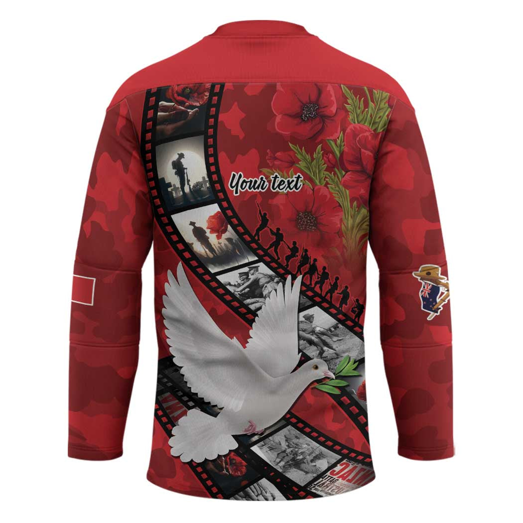 Personalised Tonga ANZAC 1915-2026 Filmstrip Hockey Jersey Lest We Forget 25 April