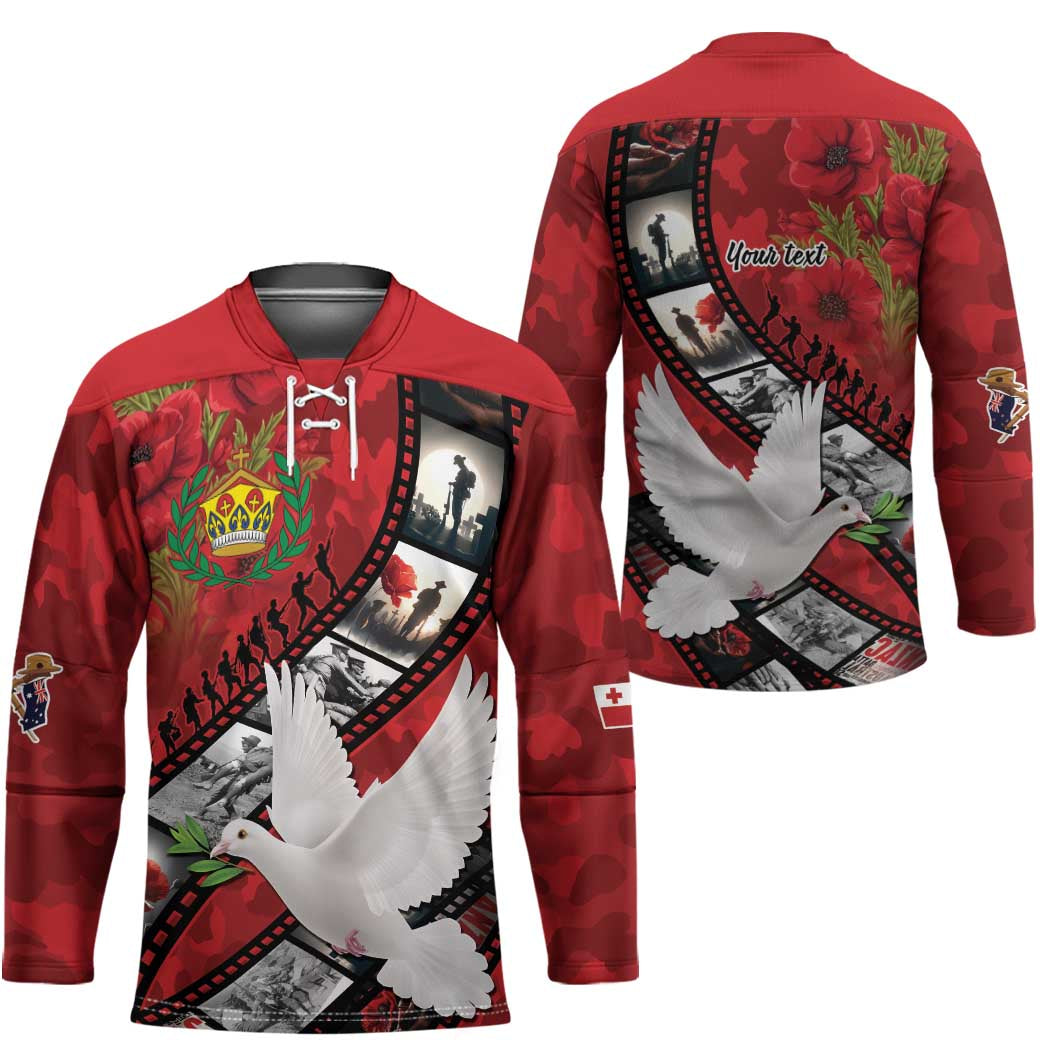 Personalised Tonga ANZAC 1915-2026 Filmstrip Hockey Jersey Lest We Forget 25 April