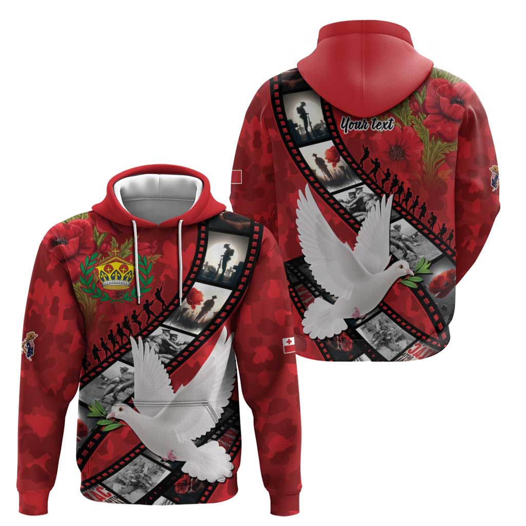 Personalised Tonga ANZAC 1915-2026 Filmstrip Hoodie Lest We Forget 25 April