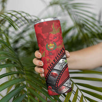 Personalised Tonga ANZAC 1915-2026 Filmstrip Skinny Tumbler Lest We Forget 25 April LT9 - Polynesian Pride