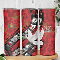 Personalised Tonga ANZAC 1915-2026 Filmstrip Skinny Tumbler Lest We Forget 25 April LT9 - Polynesian Pride
