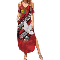 Personalised Tonga ANZAC 1915-2026 Filmstrip Summer Maxi Dress Lest We Forget 25 April