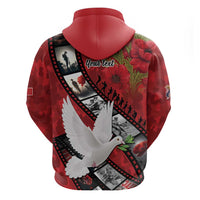 Personalised Tonga ANZAC 1915-2026 Filmstrip Zip Hoodie Lest We Forget 25 April