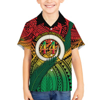 Personalised Vanuatu Yumi 44th Indipendens Dei Family Matching Summer Maxi Dress and Hawaiian Shirt Vanuatuan Broad Tusk with Polynesian Tribal LT9 Son's Shirt Reggae - Polynesian Pride