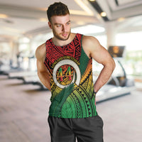 Personalised Vanuatu Yumi 44th Indipendens Dei Men Tank Top Vanuatuan Broad Tusk with Polynesian Tribal LT9 Reggae - Polynesian Pride