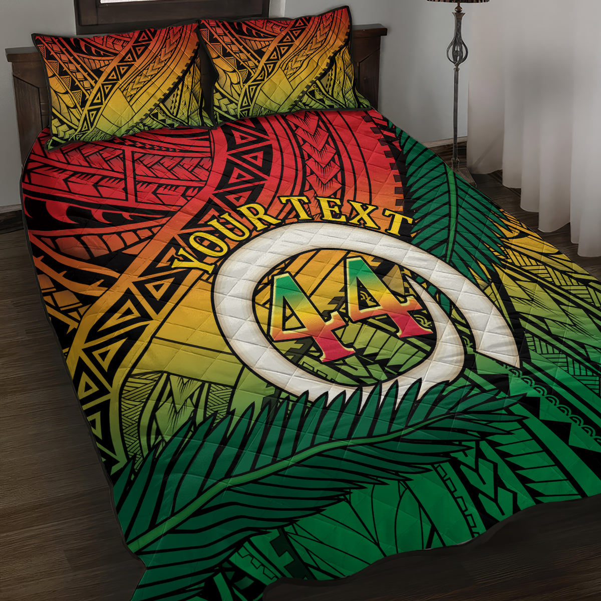 Personalised Vanuatu Yumi 44th Indipendens Dei Quilt Bed Set Vanuatuan Broad Tusk with Polynesian Tribal