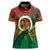 Personalised Vanuatu Yumi 44th Indipendens Dei Women Polo Shirt Vanuatuan Broad Tusk with Polynesian Tribal