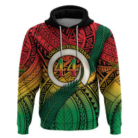 Personalised Vanuatu Yumi 44th Indipendens Dei Zip Hoodie Vanuatuan Broad Tusk with Polynesian Tribal