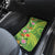 Polynesian Tribal Flower Tattoo Car Mats Special Lime Green Vibe