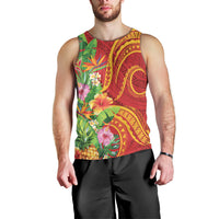 Polynesian Tribal Flower Tattoo Men Tank Top Special Vermilion Vibe LT9 - Polynesian Pride